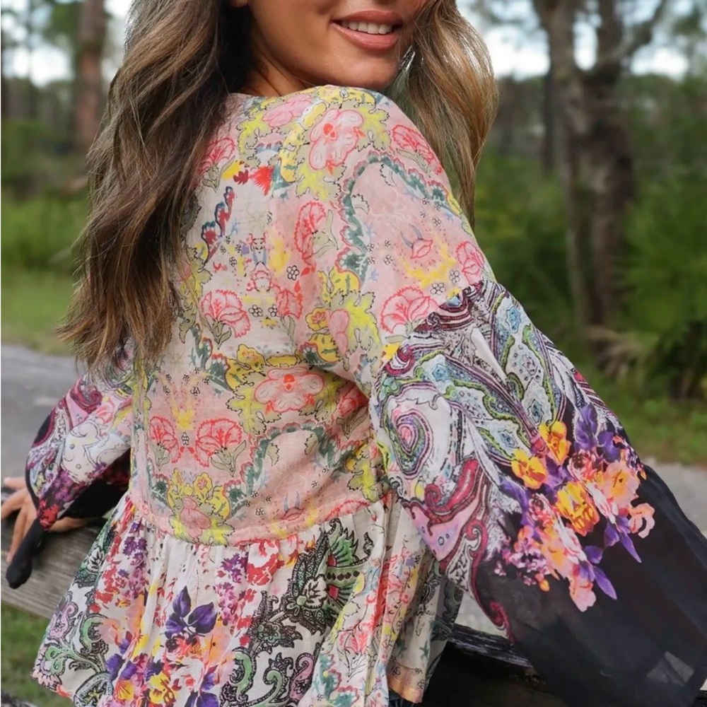 NATURAL LIFE Multicolor Floral Blouse - Picture 6 of 9